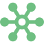 Icono de conexiones centralizadas representando un ERP integrado