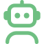 Icono de robot conectado a flujos inteligentes