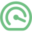 Icono de rendimiento web con símbolo de velocidad