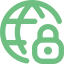 Icono de seguridad web y control técnico