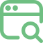 Icono de optimización SEO técnica para buscadores